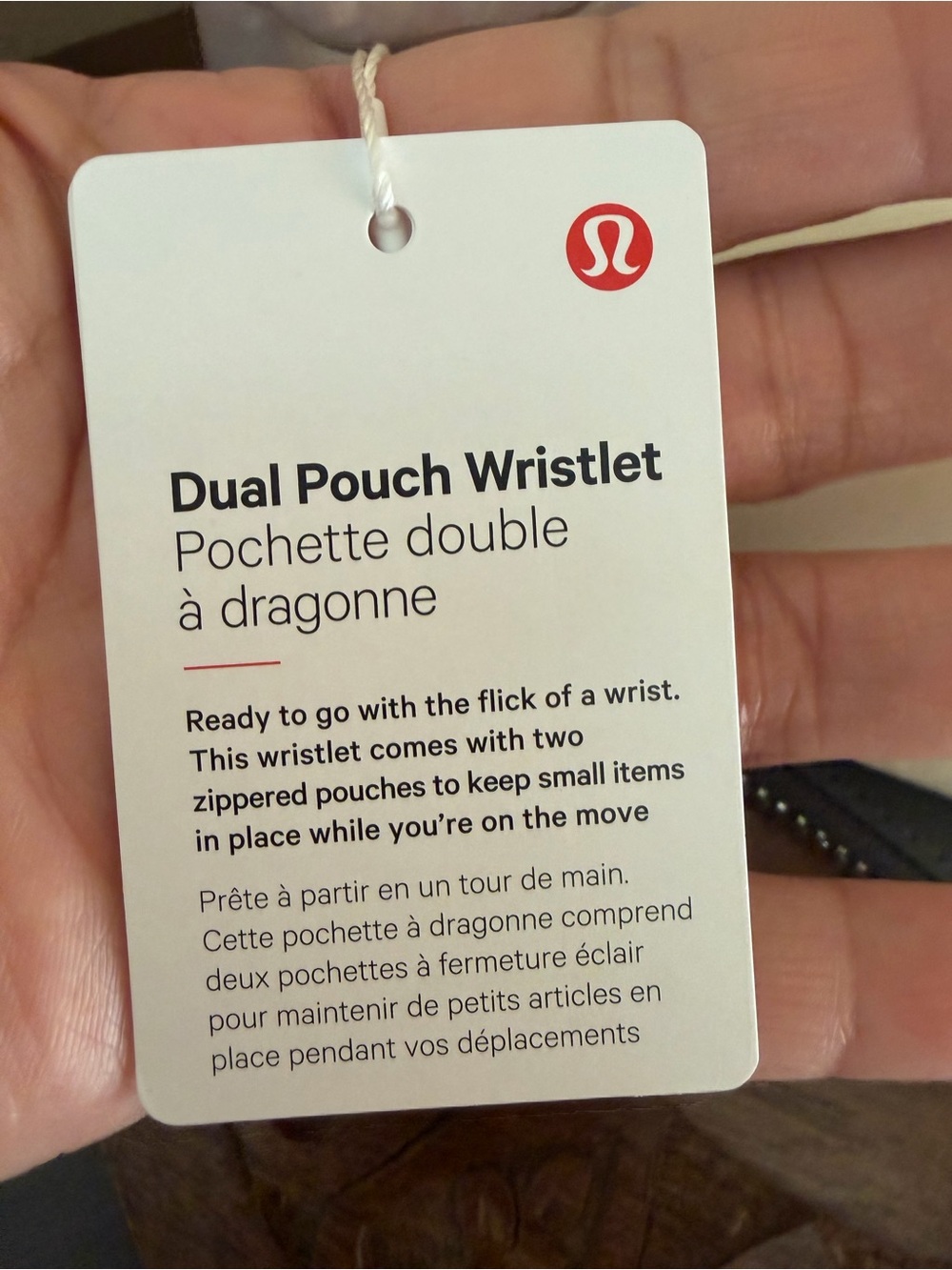 Lululemon Dual Pouch Wristlet Gray and White NWT - Picture 4 of 5